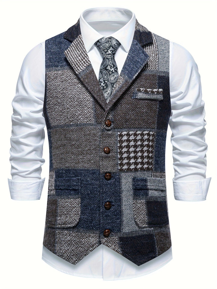 Brooklyn™ | Patchwork Tweed Waistcoat