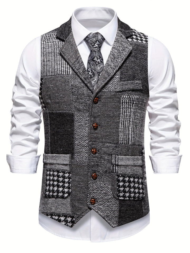 Brooklyn™ | Patchwork Tweed Waistcoat