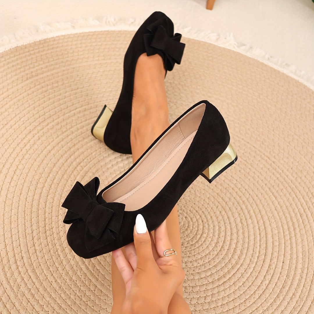 Ruby™ | Bow Block Heel Pumps