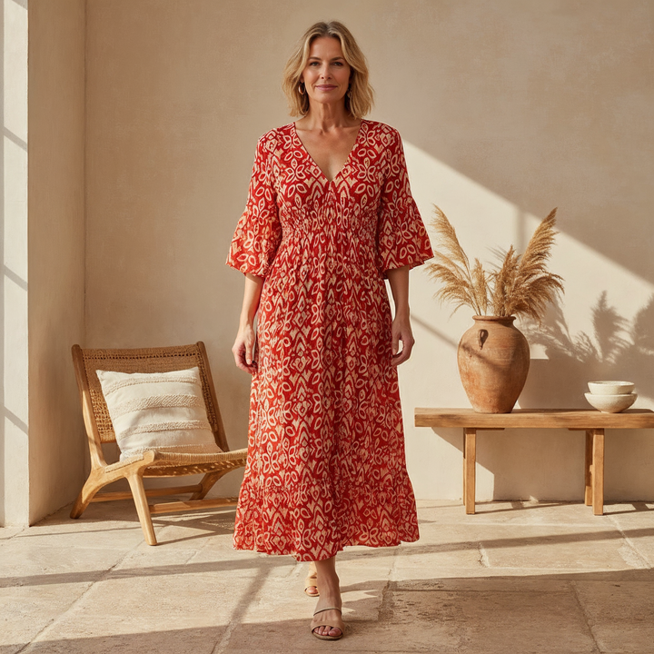 Charlotte™ | Lacey Boho Printed Dress