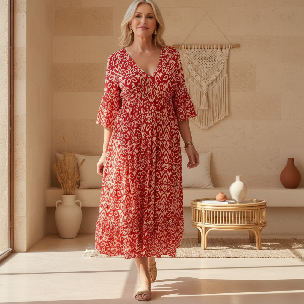 Charlotte™ | Lacey Boho Printed Dress