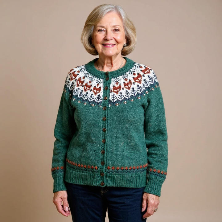 Chloe™ | Vintage Icelandic Cardigan