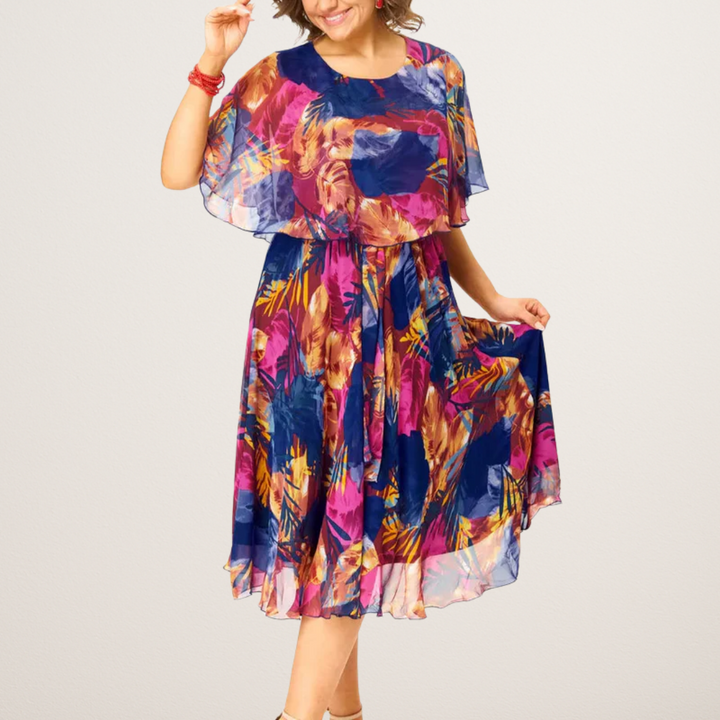 Eleanor™ | Barbara Comfortable Plus Size Chiffon Dress