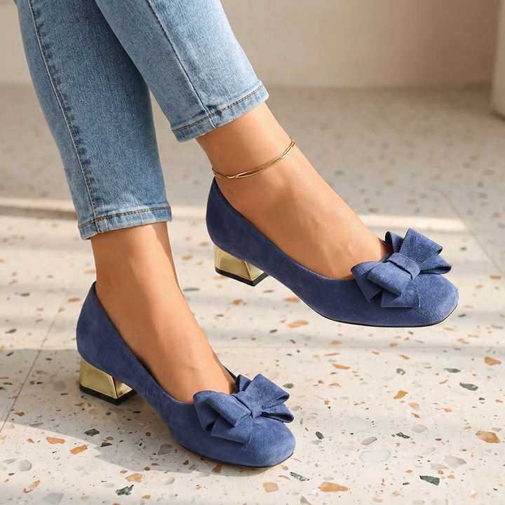 Ruby™ | Bow Block Heel Pumps